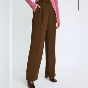 Aritzia Effortless Pants in Cognac